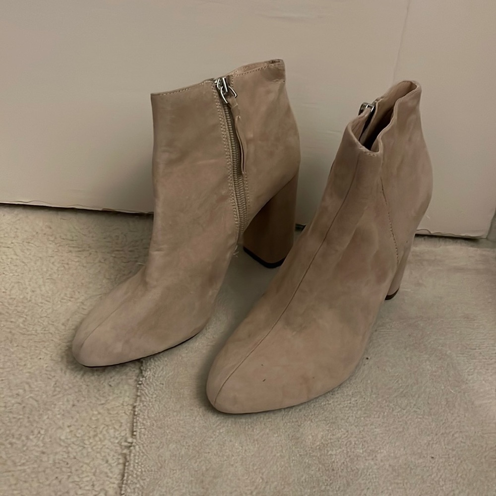 Suede heeled booties